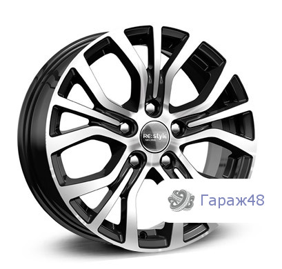 K&amp;K KC736 R16 / 6.5J PCD 5x114.3 ET 40 ЦО 66.1 Литые Черный с полированной лицевой поверхностью