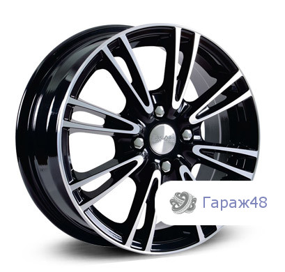 Skad Pantera R14 / 5.5J PCD 4x100 ET 39 ЦО 56.6 Литые Черный с полированной лицевой поверхностью