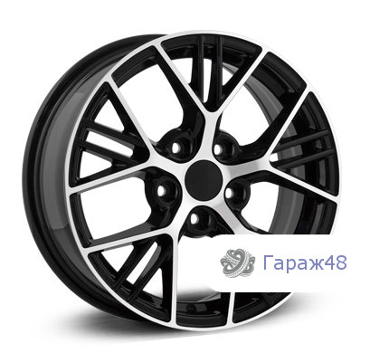 LegeArtis Concept-TY505 R17 / 7J PCD 5x114.3 ET 39 ЦО 60.1 Литые Черный с полированной лицевой поверхностью