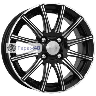 K&amp;K KC477 R15 / 6J PCD 5x105 ET 39 ЦО 56.6 Литые Черный глянцевый с полированной лицевой поверхностью